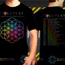 Coldplay A Head Full Of A Dream Tour Dates 2017 Black Concert T Shirt S to 3XL A4