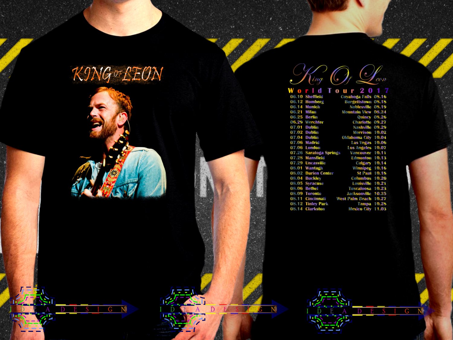 King Of Leon World Tour Dates Black Concert T Shirt to 3XL A10