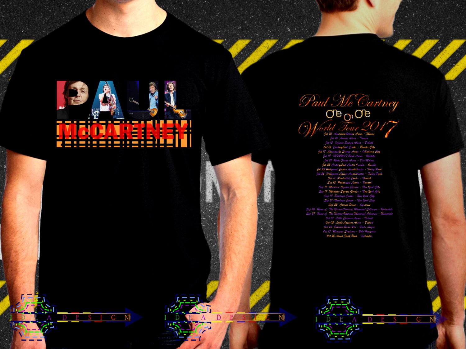 Paul McCartney Tour Dates Black Concert T Shirt to 3XL A24