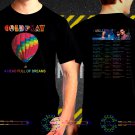 Coldplay Band Tour Date 2017  Black Concert T Shirt S to 3XL A48