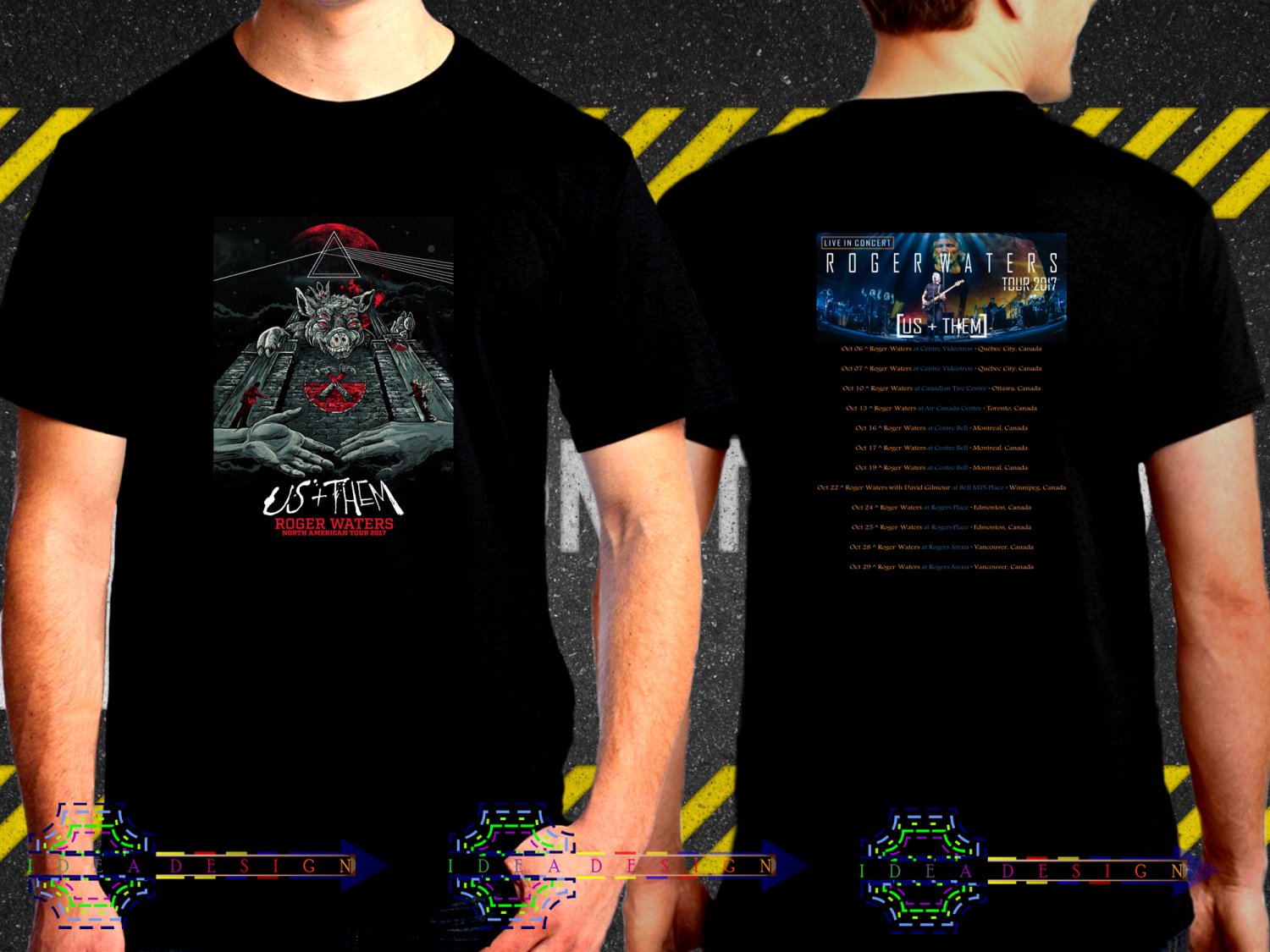Roger Waters Tour Date 2017  Black Concert T-Shirt S to 3XL RW4