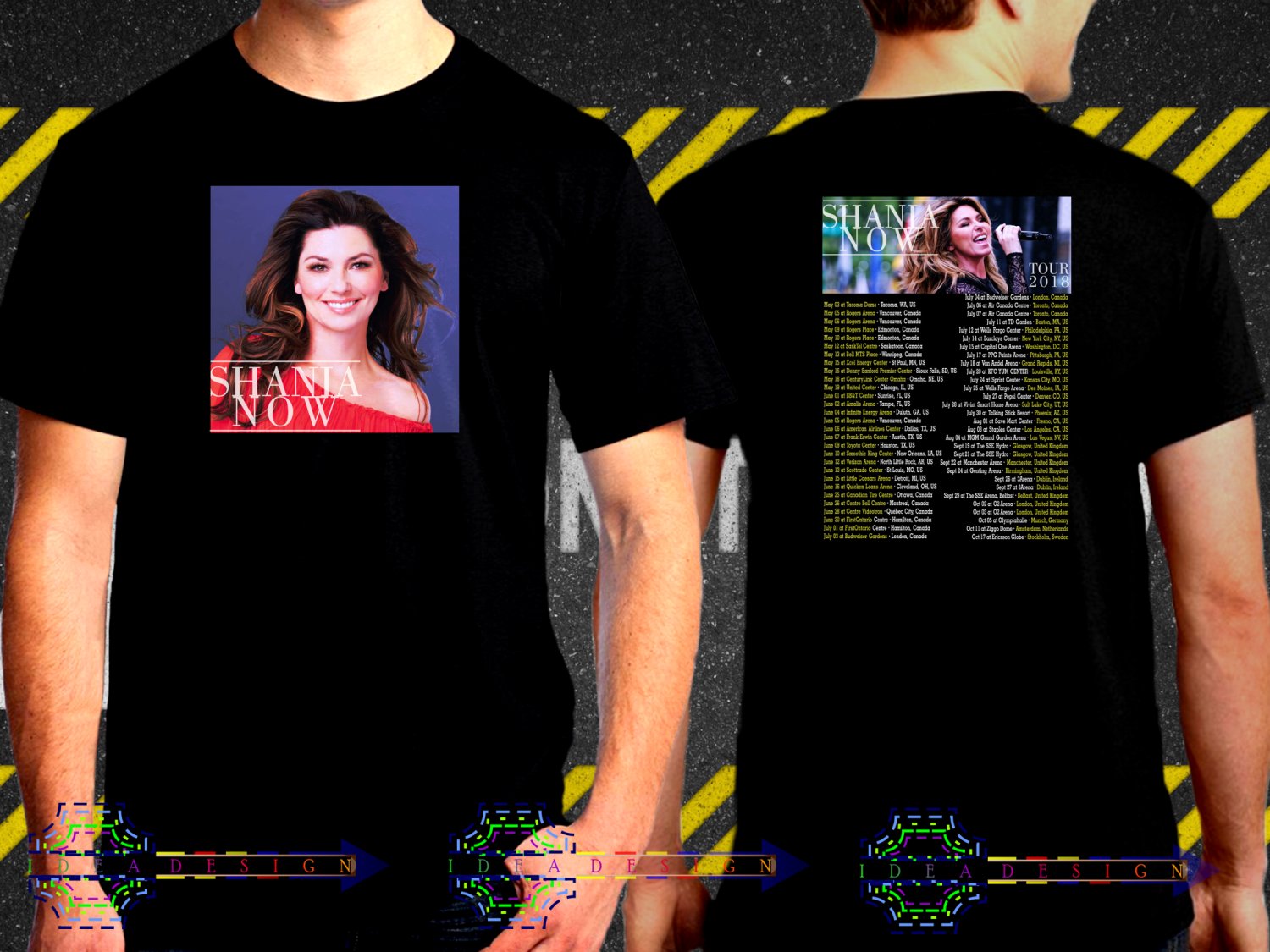 Shania Twain NOW Tour Date 2018  Black Concert T-Shirt S to 3XL ST3