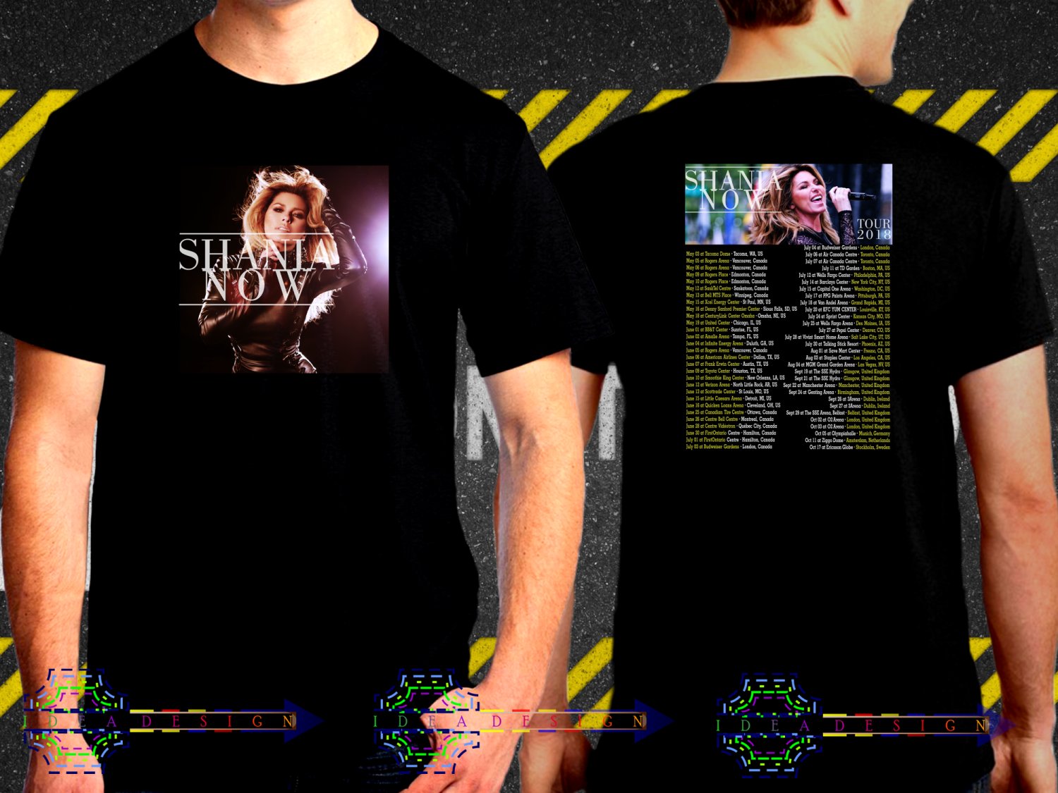 Shania Twain NOW Tour Date 2018  Black Concert T-Shirt S to 3XL ST4