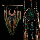 Arrow Copper Moon Dreamcatcher green dreamcatcher brown dreamcatcher native american Indian talisman