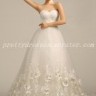 Charming Sweetheart A-line Floor Length Lace Wedding Dress Corset Back