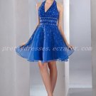 Short Length Halter Neckline Royal Blue Sweet 16 Dress