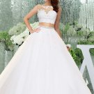 Two Pieces Ball Gown Lace Quinceanera Dress