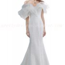 Charming Off Shoulder Organza Mermaid/Trumpet Wedding Dress