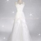Grecian Straps Full Length Lace Wedding Dress