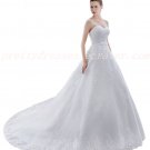 Stunning A-line Lace Wedding Dress With Belt