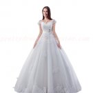 Pretty Off Shoulder Princess Ball Gown Lace Bridal Dress
