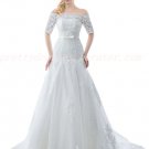 Charming Off Shoulder Lace Wedding Dress With Belt