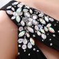 Sexy One Shoulder A-line Black Evening Dress Front Split