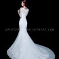 Half Sleeves Mermaid/Trumpet Lace Wedding Dress Luxurious