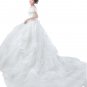Sweet Off Shoulder Princess Ball Gown Organza Wedding Dress