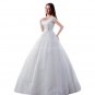 Pretty Off Shoulder Princess Ball Gown Lace Bridal Dress