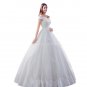 Pretty Off Shoulder Princess Ball Gown Lace Bridal Dress