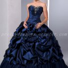 Classy Sweetheart Ball Gown Full Length Dark Navy Sweet 16 Dresses