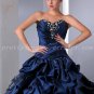 Classy Sweetheart Ball Gown Full Length Dark Navy Sweet 16 Dresses