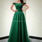 Charming Off Shoulder Hunter Green Prom Dress