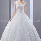 Keyhole Back Ball Gown Lace Wedding Dress