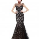 Charming Scoop Neckline Mermaid/Fishtail Black Lace Mother Of The Groom Dress