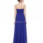 Noble Top Halter A-line Floor Length Royal Blue Bridesmaid Dress