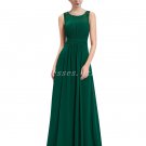 Floor Length Scoop Neckline Green Chiffon Mother Of The Bride Dresses