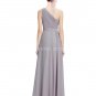 Pretty One Shoulder Silver Gray Bridesmaid Dress For Summer Wedding