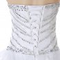 Exclusive Ball Gown Floor Length Ruffled Wedding Dress With Heavy Beads