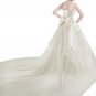 Pretty Ivory Satin Lace Wedding Gowns With Bow-knot