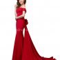 Charming Off Shoulder Red Formal Evening Dresses With Beads