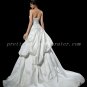 Noble Strapless Taffeta Wedding Dress Corset Back