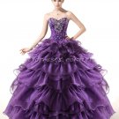 Exclusive Sweetheart Ball Gown Purple Quinceanera Dress With Ruffled Skirt