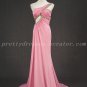 One Shoulder A-line Pink Evening Dress Hollowed-Out