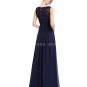 Stunning Boat Neckline A-line Navy Blue Bridesmaid Dress With Lace