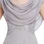 Elegance Scoop Neckline A-line Silver Grey Mother Of The Groom Dresses