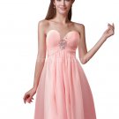 Stunning Short Length Pink Bridesmaid Dress With Diamond