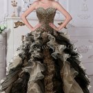 Unique Leopard Quinceanera Dress With Frills
