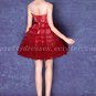 Cute Puffy Mini Length Red And White Sweet 16 Dresses