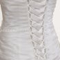 A-line Dropped Organza Ivory Wedding Dresses With Frills