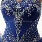 Classy Sweetheart Navy Blue Organza Sweet 15 Dresses