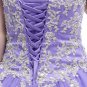 Pretty Lavender Princess Sweet 15 Dresses With Lace Appliques