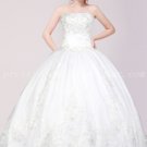 Cute Strapless White Sweet 15 Dresses With Lace