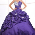 Beautiful Royal Blue Taffeta Sweet 15 Dresses With Lace