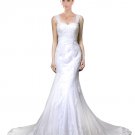 Illusion Back Mermaid Lace Wedding Dresses