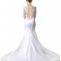 Illusion Back Mermaid Lace Wedding Dresses
