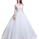 Off Shoulder Ball Gown Lace Wedding Dress