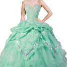 Beautiful Ball Gown Organza Mint Green Quinceanera Dresses
