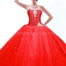 Modern Sweetheart Red Sweet 15 Dresses With Appliques